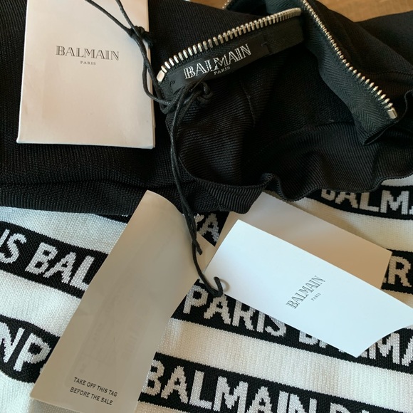 Balmain Striped Logo Knit BNWT - Picture 7 of 13
